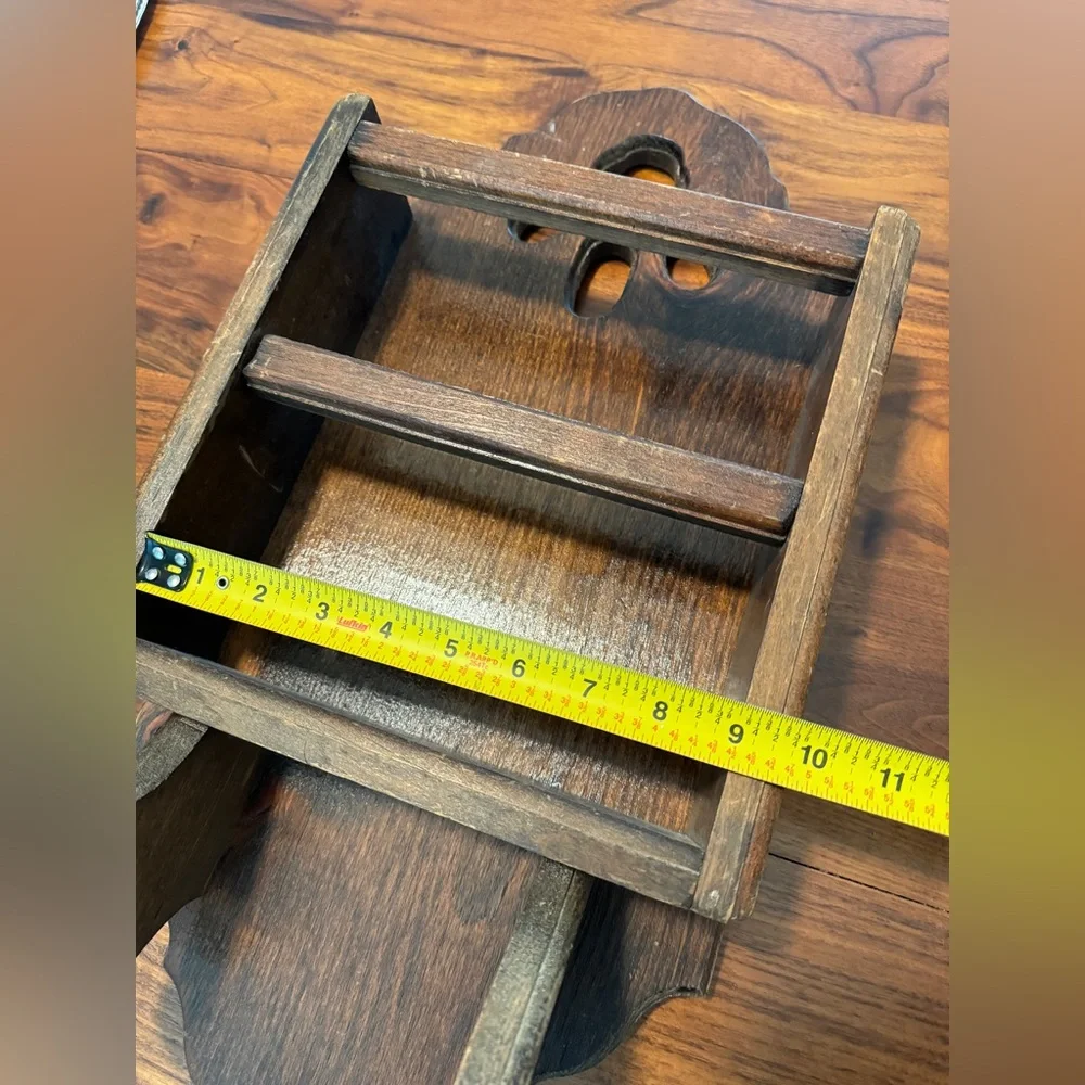 Vintage Brown Wooden toilet paper holder Wall Display Shelf Home Wall Decor